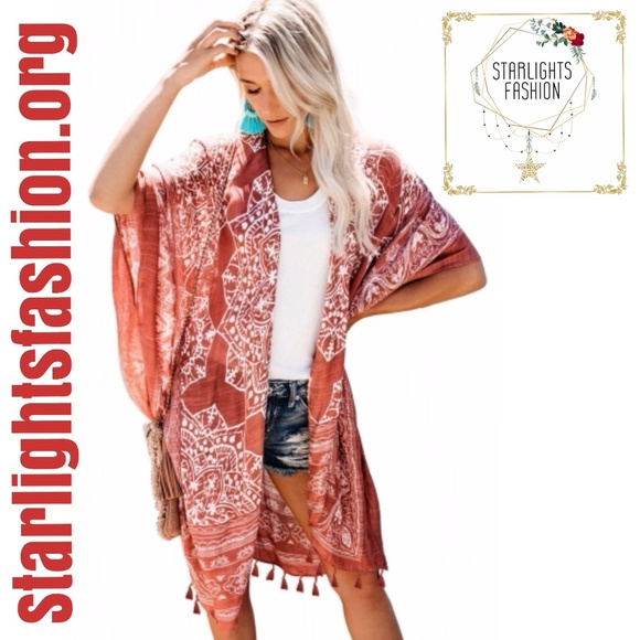 starlights fashion Other - Brown Anja Tassel Kimono